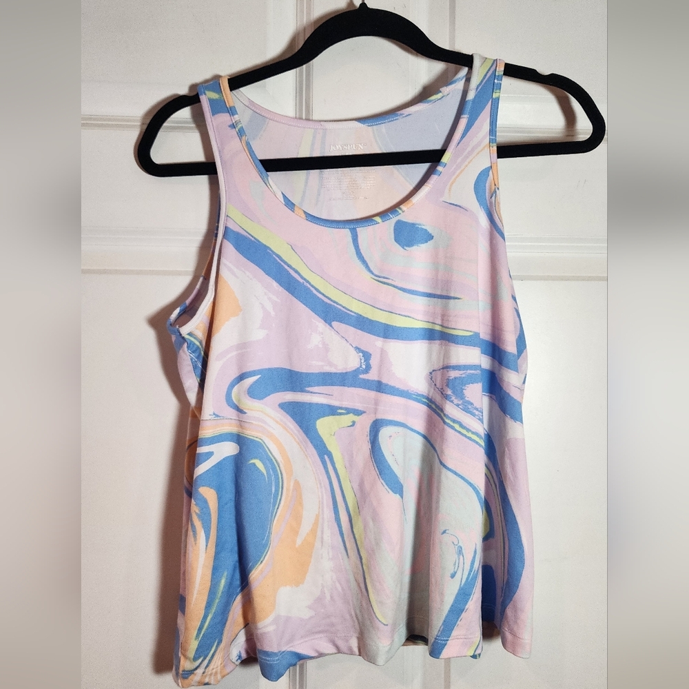 Joyspun Colorful Swirl Tank Top Small